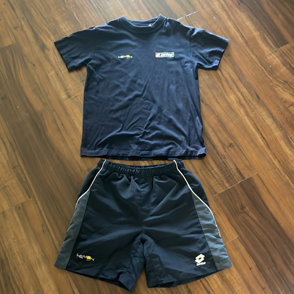 Beautiful set Lotto shorts and T-shirt Italian sport design